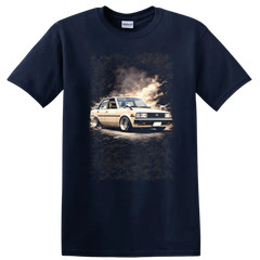 Toyota Corolla KE70 Old Car Drift Style T Shirt Classic Sedan Tee