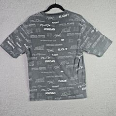Jordan Mens Flight Club Tee S Gray All Over Print Jumpman Official Member 23