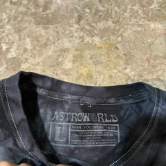 Travis Scott Astroworld Shirt Mens Large Blue Tie Dye 2018 Festival Houston