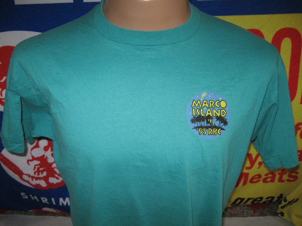 MARCO ISLAND RBC 1995 vintage T Shirt Men’s XL Bank Beach Tiki TROPICAL RESORT