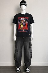 Steven Rhodes Witches’ Brew Witch Graphic Black Cotton Crew Neck Tee Men’s M
