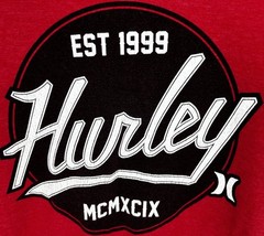 Hurley Men’s M Red Graphic Print Premium Fit Crew Neck T-Shirt Est 1999