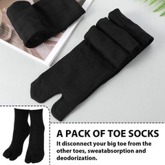 6 Pairs Flip Flop Socks, Elastic Tabi Split Toe Socks Wicking Cotton Socks No