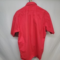 Polo Ralph Lauren Blake 100% Cotton Red Button Up Shirt VTG Short Sleeve Medium