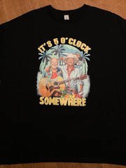 Jimmy Buffett Alan Jackson Shirt Size 2XL Black It’s 5 O’clock Somewhere