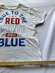 True to the red white and blue Mens tee shirt Size XL 46/48