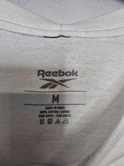 NWT Reebok Mens White Cotton Short Sleeve Game Win Logo Graphic T-Shirt Size M