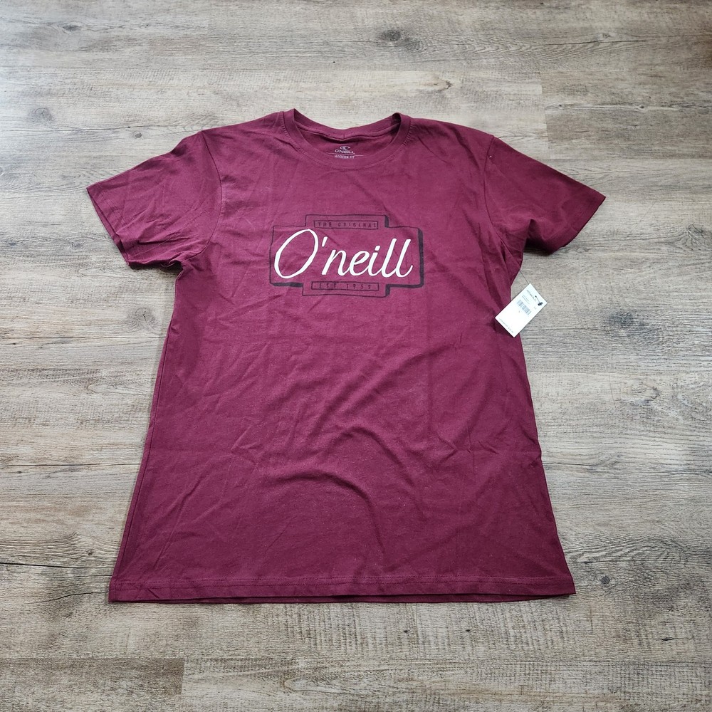 Oneill Mens Red Tee Loose Fit T-shirt Large Shirt Modern Fit Mens L Surfing