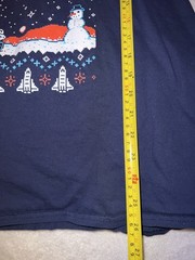 Ugly Holiday Sweater Blue Graphic T-Shirt XL Loot Crate Christmas Lunar Rover