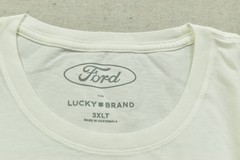 Lucky Brand Men’s Mustang GT Tee White Short Sleeve Crew Neck Size 3XLT NEW