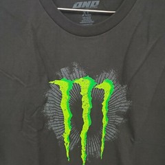 One Industries Men’s Tee Casual T-Shirt Monster Energy Slider Black/Green Small