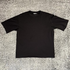 Uniqlo AIRism Shirt Adult Large Black Short Sleeve Dark Wash Activewear Outdoor