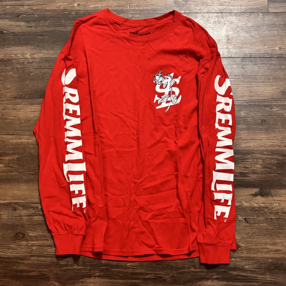 Rae Sremmurd Sremmlife Red L/S Shirt Sz L Tour Concert Hip Hop Rap