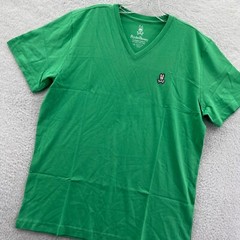 New Psycho Bunny Shirt Mens Large Green Classic Logo Top V Neck Preppy Tee B27