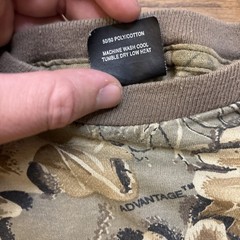Vintage Ace Sportswear PA Outdoor Camo Single Stitch Shirt Men’s XL Made In USA