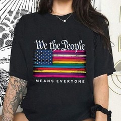 We The People Pride Shirt, Rainbow American Flag Tee, LGBTQ Equality Shirt