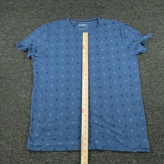 Express Shirt Mens Large Blue Geometric Pattern Crewneck Casual Tee T-Shirt
