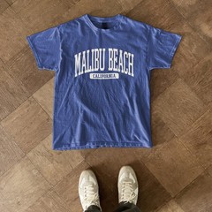 Malibu Beach California Souvenir Beach, Retro, Minimalist T-Shirt
