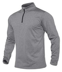 Men’s 1/4 Zip Lightweight Fleece Sweatshirt Gym Workout Sport Long Sleeve Shirts