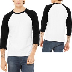 Canvas MENS 3/4 Sleeve Baseball Jersey T-Shirt Team Sport XS-XL, 2XL NEW