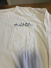 Salt Life Hook Line and Sinker Long Sleeve Shirt Mens XL White Graphic Tee