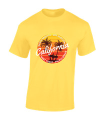 CALIFORNIA WEST COAST MENS T SHIRT COOL SUMMER BEACH HOLIDAY CLOTHING TOP