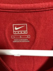 Nike Pro Dri-Fit Red Sleeveless Large Cotton Blend T Shirt