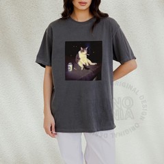 Funny Smoking Cat Graphic Shirt Meme Cat Lover Weird Gift Unisex Tee Retro