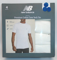MEN’S “NEW BALANCE NB LIFESTYLE COTTON BLEND CREW NECK T SHIRT, 4 PACK TEES”