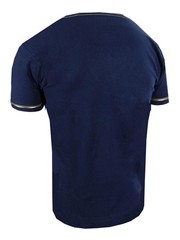 Men T-Shirt Bucheli Italian Horse Sport Logo Stripe Gold Lion Slim Fit Crew Neck