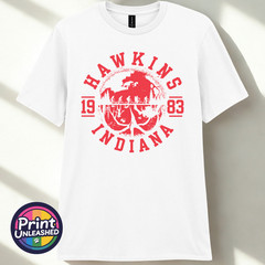 Hawkins Indiana 1983 T-Shirt Stranger Fan Top Vibrant Graphic Tee Kid Teen Adult