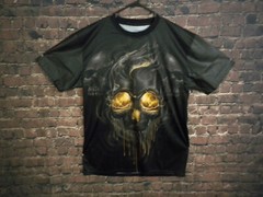 First Class Men’s Skull Gold Print Tee Size 2XL MSRP $55.00 (H12)