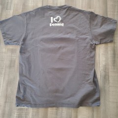 Vintage Penang Malaysia Men’s Size Medium Gray T shirt XL 360 Graphic Print