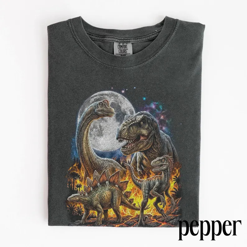 Vintage Dinosaur Comfort Tee Prehistoric Animal Graphic Fossil