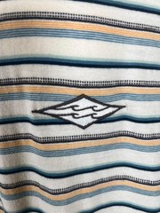Billabong Men’s Cream T-Shirt Horizontal Striped Baxter Tee S/S (S17)