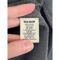 Buck Mason Mens Vintage Thermal Surplus Tee Long Sleeve Waffle Size Medium Gray
