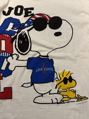 Vintage Snoopy Joe Cool & Woodstock Peanuts America T Shirt 90s Sz. XL