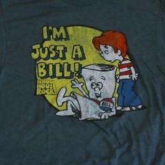 Ripple Junction I’m Just a Bill Circle Men’s T-Shirt Medium Heather Blue NEW