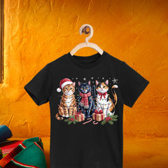 Meowy Christmas Shirt, Cat Christmas tshirt, Cat Lover Xmas T-Shirt