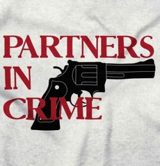 Crime His Hers Couples Boyfriend Girlfriend Long Sleeve Tshirt for Men or Women