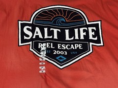 Salt Life Shirt Mens 4XL Orange Reel Escape Fish Beach T-Shirt Ocean Fishing Tee