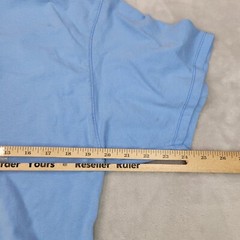 Champion Shirt Mens Large Blue Cotton Crew Classic Spellout Logo Unisex Adult*