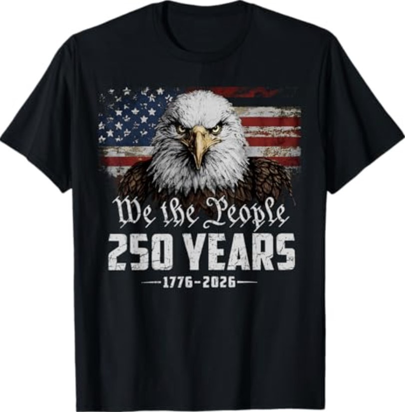 250 Years Eagle American Flag 250th Anniversary 4th of July T-Shirt