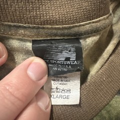 Vtg Ace Sportswear Advantage Camo Long Sleeve T Shirt Men’s XL Made In USA