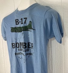 Vtg B17 Bomber Fan Club T Shirt Bucyrus Ohio Screen Stars Polycotton Small