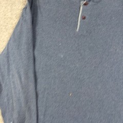 John Ashford Henley Mens XL Blue Long Sleeve Adventure Casual Outdoors Utility