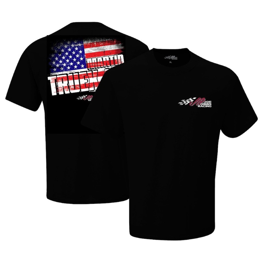 Martin Truex Jr Joe Gibbs Racing Black Flag T Shirt Fan Graphic Tee