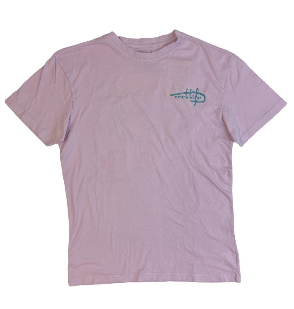 NWT Men’s REEL LIFE Winsome Orchid Tee Medium Purple Pink