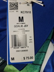 NEW MENS ADIDAS ORIGINALS TREFOIL VINTAGE LOOSE GOALIE SHIRT SIZE MEDIUM #KC7918