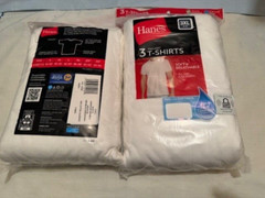 Hanes T Shirts Mens Crew Neck XXXL Large White 2 / 3 Packs (6 TOTAL) 1 ST QUALtY